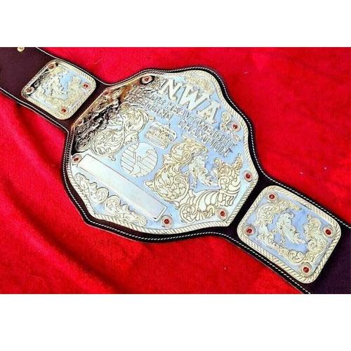 NWA Big Gold Heavyweight Championship Wrestling Title Belt